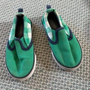 Gymboree Kids Green and Navy Slip-On Sneakers